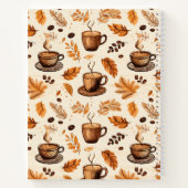 Niedlich Doodle Coffee Muster| Custom Spiral Noteb Notizblock (Rückseite)