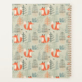 Niedlich Doodle Fox Forest Woodland Muster Planer (Rückseite)