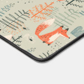 Niedlich Doodle Fox Forest Woodland Muster Schreibtischunterlage (Ecke)