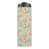 Niedlich Doodle Fox Forest Woodland Muster Thermosbecher (Vorderseite)