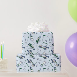 Niedlich Doodle Golf Geschenkpapier