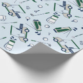 Niedlich Doodle Golf Geschenkpapier (Ecke)