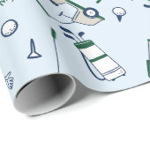 Niedlich Doodle Golf Geschenkpapier (Rolleneckpunkt)