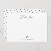 Niedlich Doodle Heart Pattern Vielen Dank für Ihr Mitteilungskarte (Vorne/Hinten)