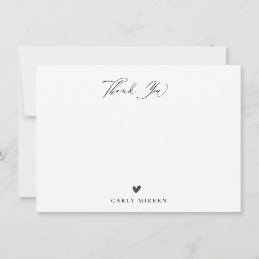 Niedlich Doodle Heart Pattern Vielen Dank für Ihr Mitteilungskarte (Vorderseite)