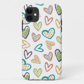 Niedlich Doodle Hearts | Farbenfrohe iPhone-Hülle Case-Mate iPhone Hülle (Rückseite)