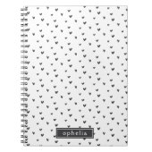 Niedlich-Doodle-Herzmuster Notizblock (Vorderseite)