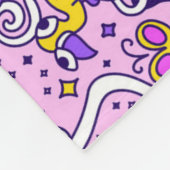 Niedlich Doodle Hippy Style Cartoon Fleecedecke (Ecke)