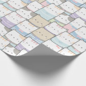 Niedlich Doodle Kitten Faces Pattern Geschenkpapier (Ecke)