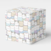 Niedlich Doodle Kitten Faces Pattern Geschenkschachtel (Vorderseite)