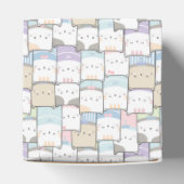 Niedlich Doodle Kitten Faces Pattern Geschenkschachtel (Oben)