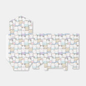 Niedlich Doodle Kitten Faces Pattern Geschenkschachtel (Ungefaltet)