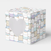 Niedlich Doodle Kitten Faces Pattern Geschenkschachtel (Vorderseite)