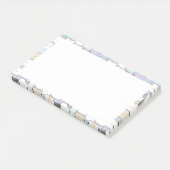 Niedlich Doodle Kitten Faces Pattern Post-it Klebezettel (angewinkelt)