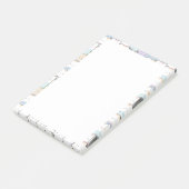 Niedlich Doodle Kitten Faces Pattern Post-it Klebezettel (angewinkelt)