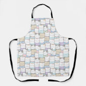 Niedlich Doodle Kitten Faces Pattern Schürze (Vorderseite)