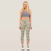 Niedlich Doodle Lion Jungle Regenwaldmuster Capri Leggings (Vorderseite)