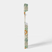 Niedlich Doodle Lion Jungle Regenwaldmuster iPhone Hülle (Linke Seite)