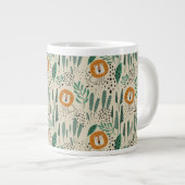 Niedlich Doodle Lion Jungle Regenwaldmuster Jumbo-Tasse (Vorderseite Rechts)