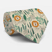 Niedlich Doodle Lion Jungle Regenwaldmuster Krawatte (Gerollt)