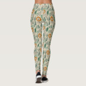 Niedlich Doodle Lion Jungle Regenwaldmuster Leggings (Rückseite)