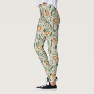 Niedlich Doodle Lion Jungle Regenwaldmuster Leggings