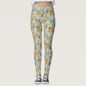 Niedlich Doodle Lion Jungle Regenwaldmuster Leggings (Vorderseite)
