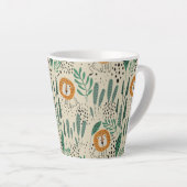 Niedlich Doodle Lion Jungle Regenwaldmuster Milchtasse (Rechte Ecke)
