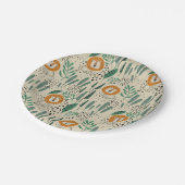 Niedlich Doodle Lion Jungle Regenwaldmuster Pappteller (Schrägansicht)