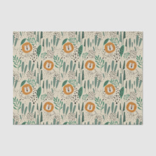 Niedlich Doodle Lion Jungle Regenwaldmuster Seidenpapier