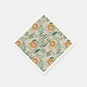 Niedlich Doodle Lion Jungle Regenwaldmuster Serviette (Ecke)