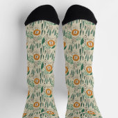 Niedlich Doodle Lion Jungle Regenwaldmuster Socken (Oben)