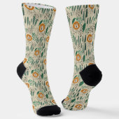 Niedlich Doodle Lion Jungle Regenwaldmuster Socken (Gewinkelt)