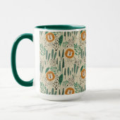 Niedlich Doodle Lion Jungle Regenwaldmuster Tasse (Links)