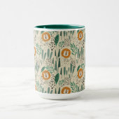 Niedlich Doodle Lion Jungle Regenwaldmuster Tasse (Zentrum)