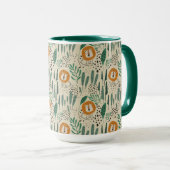 Niedlich Doodle Lion Jungle Regenwaldmuster Tasse (VorderseiteRechts)