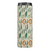 Niedlich Doodle Lion Jungle Regenwaldmuster Thermosbecher (Rückseite)