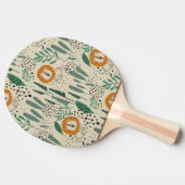 Niedlich Doodle Lion Jungle Regenwaldmuster Tischtennis Schläger (Seitenansicht)