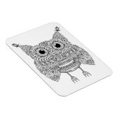 Niedlich Doodle Owl Magnet (Rechte Seite)