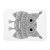 Niedlich Doodle Owl Magnet (Horizontal)