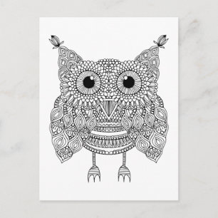 Niedlich Doodle Owl Postkarte