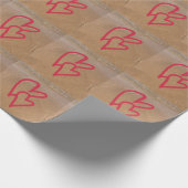 Niedlich Doodle Red Hearts Coastal Sandy Beach Hoc Geschenkpapier (Ecke)