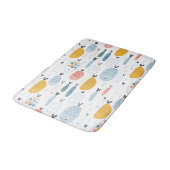 Niedlich Doodle School of Fish Pattern Badematte (Schrägansicht)