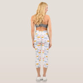 Niedlich Doodle School of Fish Pattern Capri Leggings (Rückseite)