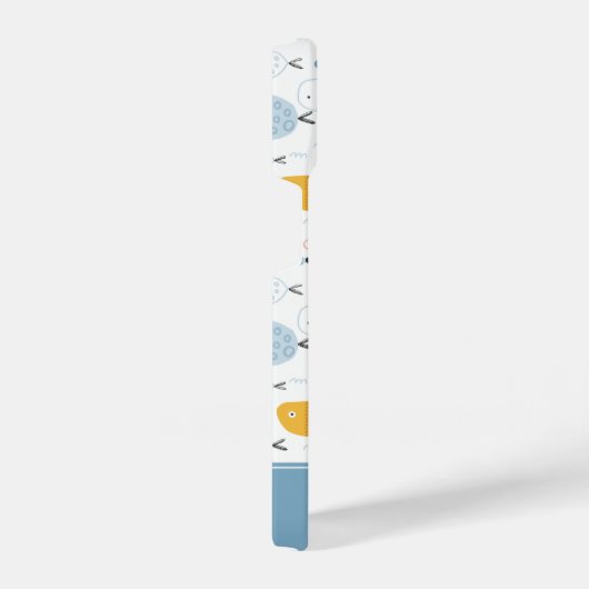 Niedlich Doodle School of Fish Pattern iPhone Hülle (Rechte Seite)