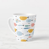 Niedlich Doodle School of Fish Pattern Milchtasse (Linke Ecke)