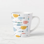 Niedlich Doodle School of Fish Pattern Milchtasse (Rechts)