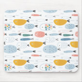 Niedlich Doodle School of Fish Pattern Mousepad (Vorne)