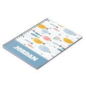 Niedlich Doodle School of Fish Pattern Notizblock (Linke Seite)