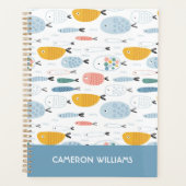 Niedlich Doodle School of Fish Pattern Planer (Vorderseite)